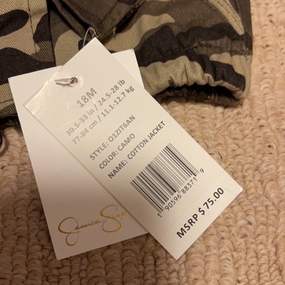 💕 3/$10 Jessica Simpson NWT girl Power camp jacket 18 mos - Picture 3 of 4